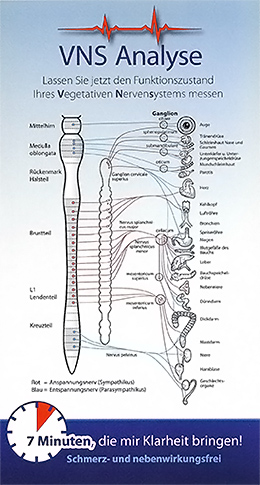 VVNS / HRV Analyse zur Erkennung von Regulationsstörungen des vegetativen Nervensystems durch Messung der Herz-Rhytmus-Variabilität